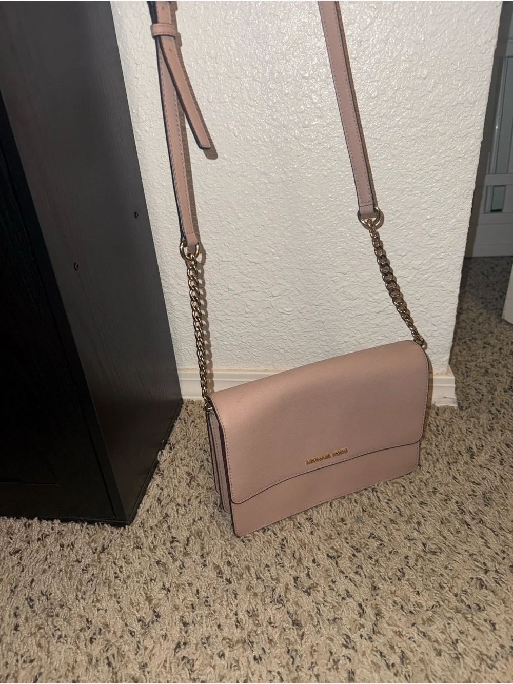 Michael Kors Tan Saffiano Leather Crossbody Bag